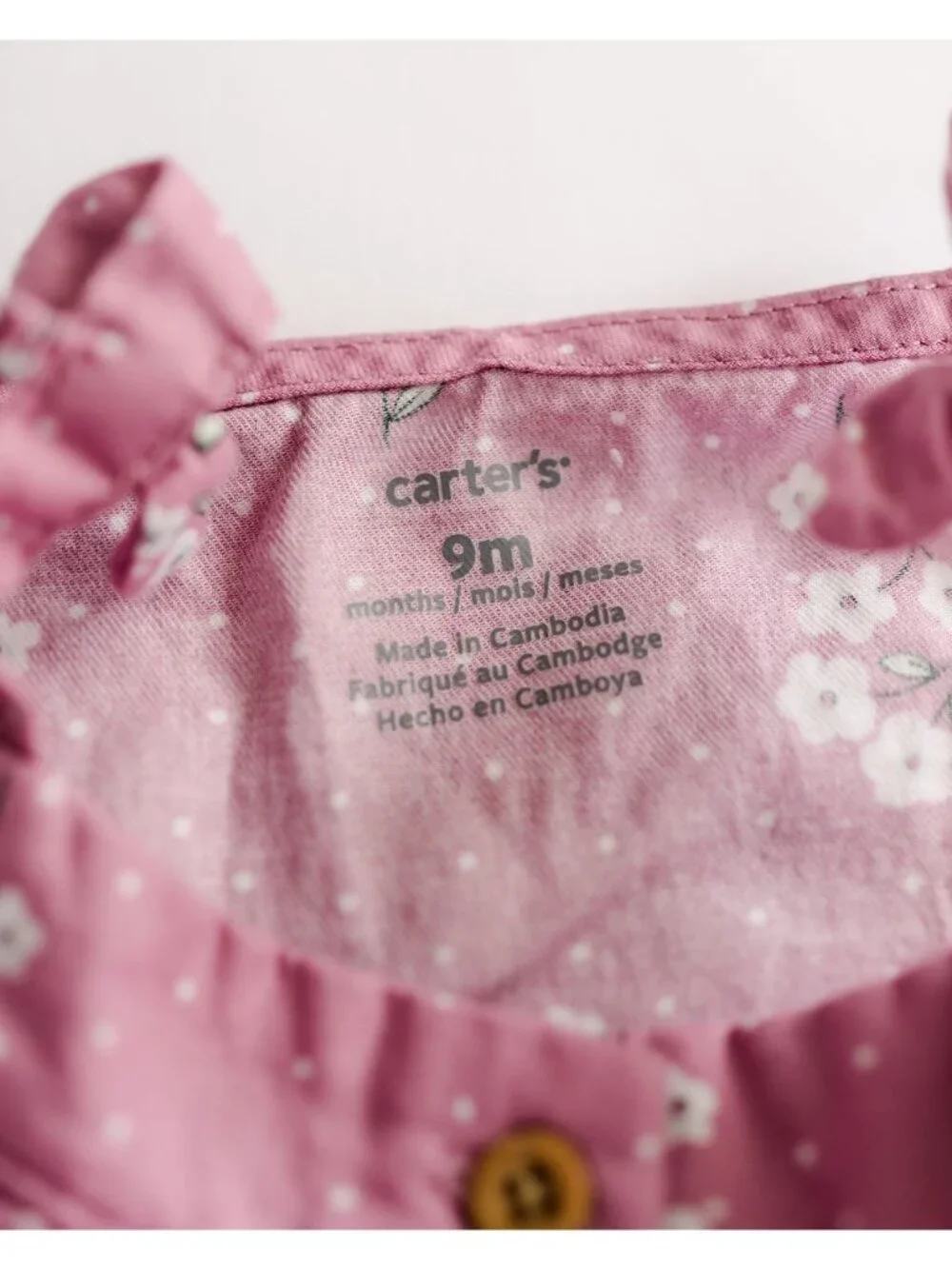 Carter’s & Carter’s 9M Baby Girl Bundle Footed Sleeper + Floral Tank & Bloomers